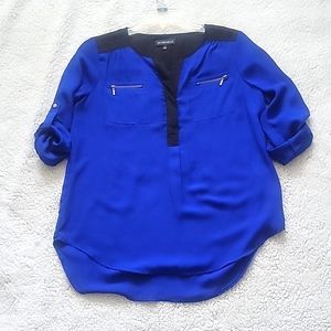 Cute My Michelle Size-S Blue and Black Blouse